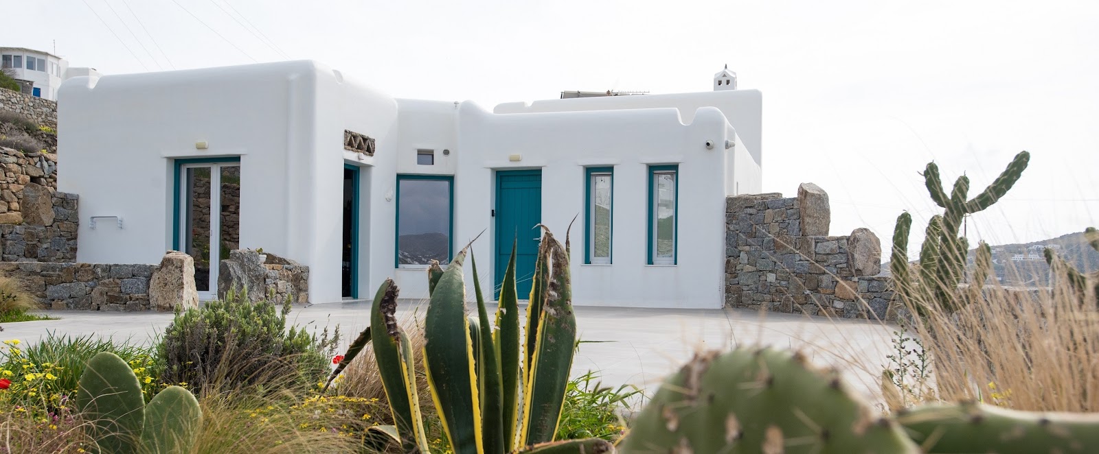 Mykonos Town Black Villa with Cave Heated Pool